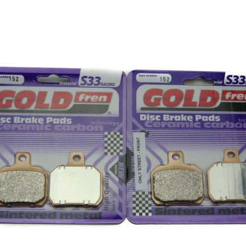 Goldfren S33 Brake Pads Front & Rear For Piaggio Beverly Tourer 400 ie 2008-2009