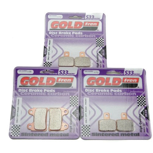 Goldfren S33 Brake Pads Front & Rear For Ossa TR 125i 2013-2015