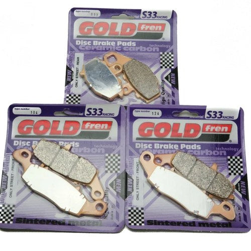 Goldfren S33 Brake Pads Front & Rear For Wk Bikes 650 TR (Touring) 2013-2015