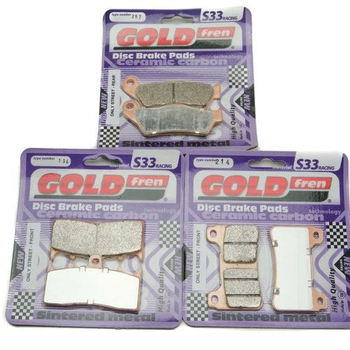 Goldfren S33 Brake Pads Front & Rear For Bmw R1150 R Rockster Edition 80 2004