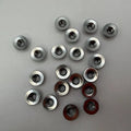 Nuts Flange Metal Locking Stainless Steel M6 x 1.00mm Pitch