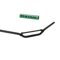 Motocross 7/8" MX Handlebars Black Aluminium Medium Braced & Green Renthal Pad