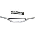 Motocross 7/8" MX Handlebars Silver Aluminium Braced & Black Renthal Bar Pad