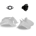 Front & Rear White Plastics Set, Air Filter Box, Exhaust Gasket For Suzuki LT50