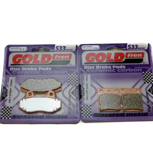 Goldfren S33 Brake Pads Front & Rear For Ccm C-XR 125 S 2008-2009