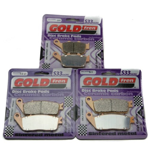 Goldfren S33 Brake Pads Front & Rear For Honda Cbr 650 ABS 2014-2019