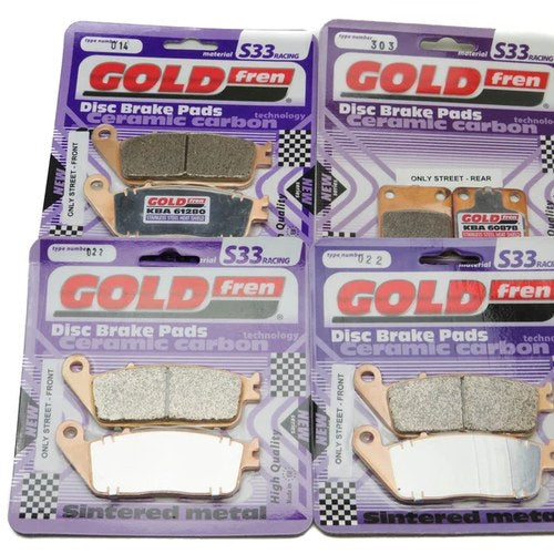 Goldfren S33 Brake Pads Front & Rear For Bmw C 650 Sport Scooter 2016-2018