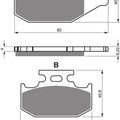 Goldfren Brake Pads Rear For Suzuki UH 125 AL4 Burgman (ABS) 2014-2021