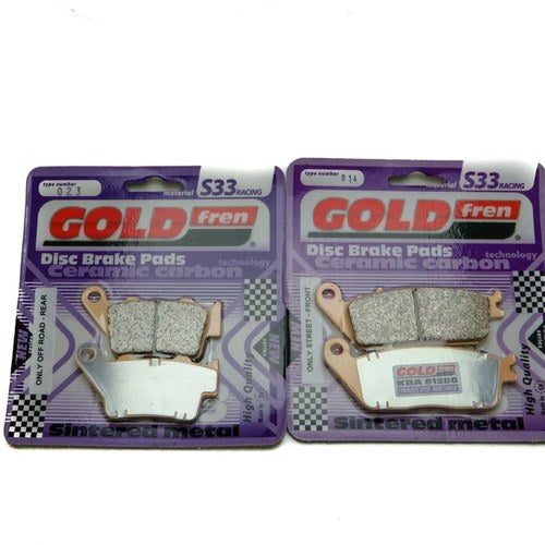 Goldfren S33 Brake Pads Front & Rear For Yamaha XC 155 F/G Smax 2015-2016