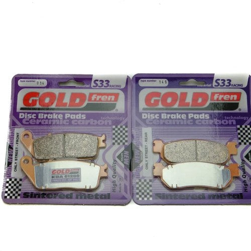 Goldfren S33 Brake Pads Front & Rear For Mbk VP 125 Cityliner 2008-2010