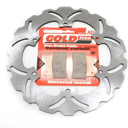 Front Brake Disc & Goldfren Pads For Yamaha YZF-R 125 Yzf R 125 2014-2021