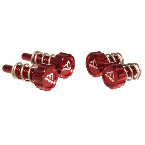 Apico Lever Adjuster Set Brake & Clutch For Montesa Red