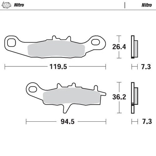 Moto Master Front Brake pads Nitro For Husqvarna SM 610 ie 2007-2009