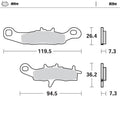 Moto Master Front Brake pads Nitro For Husqvarna SM 610 ie 2007-2009