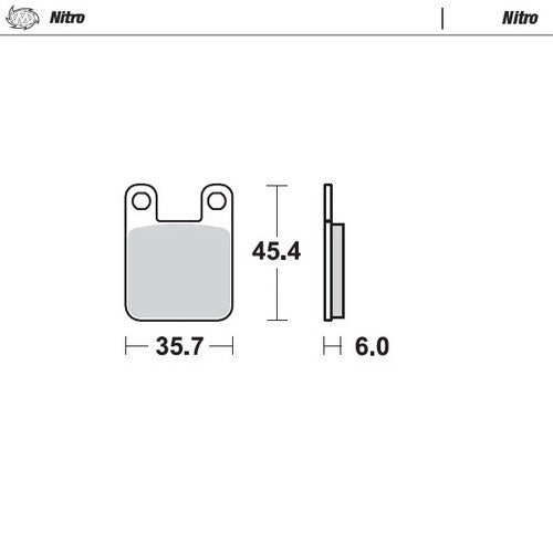 Moto Master Nitro Rear Brake Pads For Benelli Bxk 125 1988