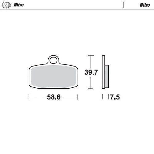 Moto Master Front Brake pads Nitro For Ohvale GP-0 110 4 Speed 2017-2025