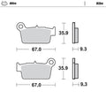 Moto Master Nitro Rear Brake Pads For Rieju MR 250 Racing 2021-2025