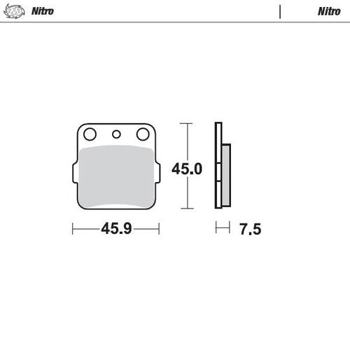 Moto Master Nitro Rear Brake Pads For Suzuki LT 230 E 1986-1993