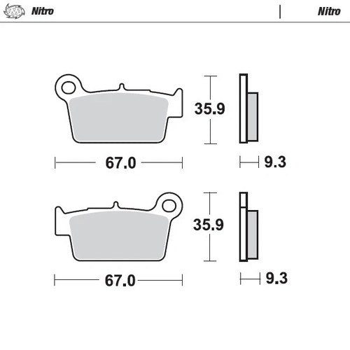 Moto Master Nitro Rear Brake Pads For Bimota BX 450 2023-2025