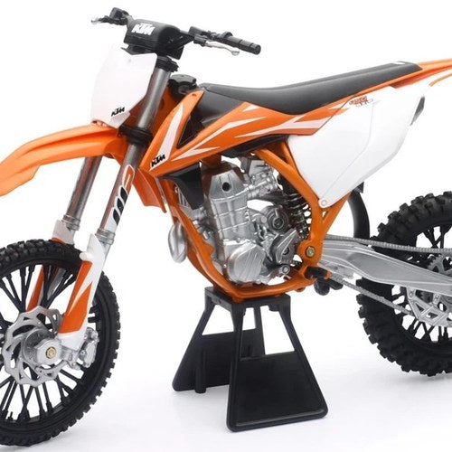 Newray Die Cast Model KTM SX-F 450 2018, Orange And White, Scale 1:6