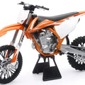Newray Die Cast Model KTM SX-F 450 2018, Orange And White, Scale 1:6