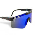 Fir Blue & Black Wrap Around Sunglasses, UV400 Polarised Lenses