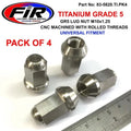 Titanium GR5 Tapered Wheel Nut M10X1.25, Beveled Nut (per 4)