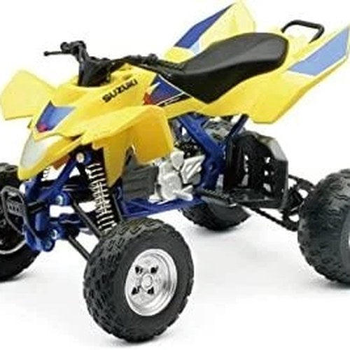 Newray Die Cast Model Suzuki LT450R Quadracer Blue & Yellow, Scale 1:12