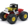 Newray Die Cast Model Monster Truck, Black Yellow And Red, Scale 1:43