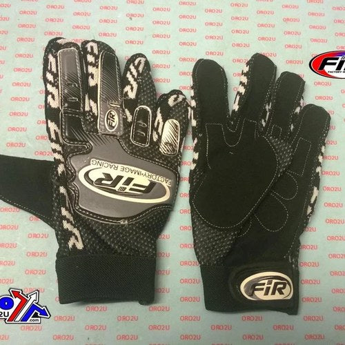 Fir Black Youth MX Gloves, Size 6