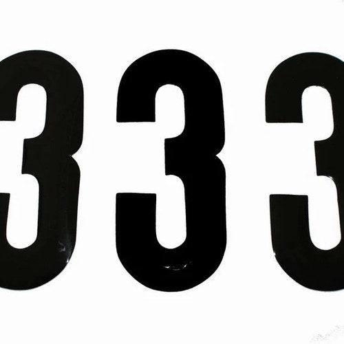3 Thick Black Decal 8" x3