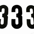 3 Thick Black Decal 8" x3