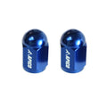 CNC aluminium valve caps blue