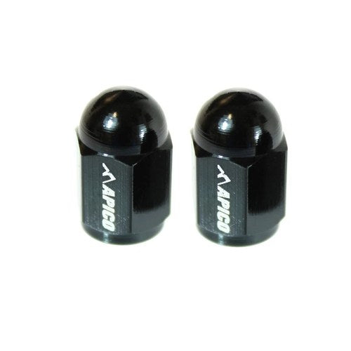 CNC aluminium valve caps black