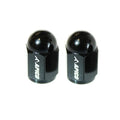 CNC aluminium valve caps black
