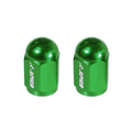 CNC aluminium valve caps green