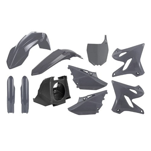 Polisport Plastic Kit + Fork Guards Yamaha YZ250 02-21, Grey RE-STYLE 15-21