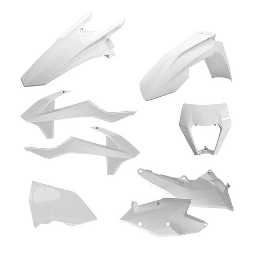 Polisport Plastic Kit + Fork GUARDS/MASK KTM EXC/EXC-F 2017-2019, White