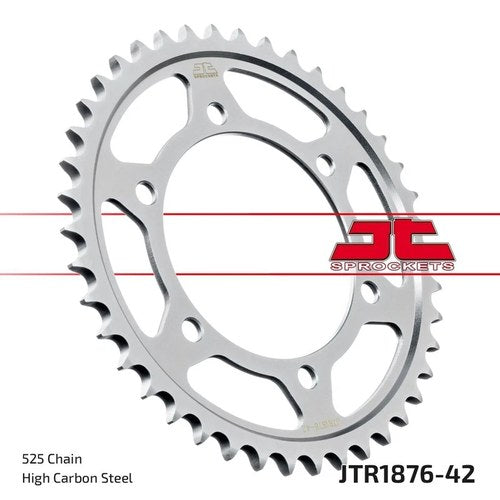 JTR1876.42 Rear Sprocket 42 Tooth Pitch 525 Silver