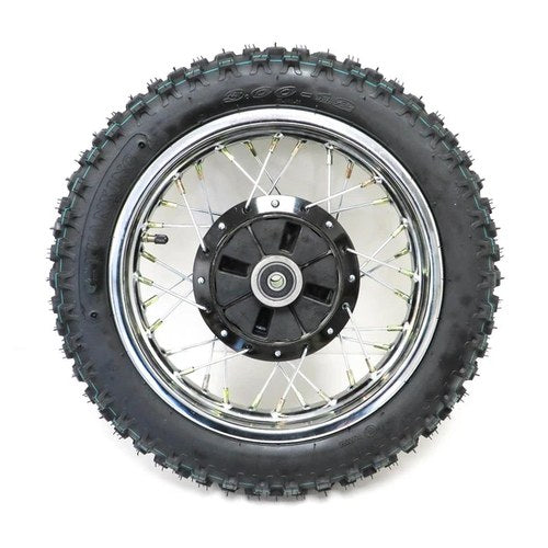 12" Rear Wheel Rim Hub Assemble With Tyre & Tube For Yamaha PW80