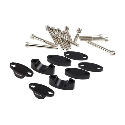 Rfx Handlebar Riser Kit 28.6mm Raises 25mm-40mm (Black)