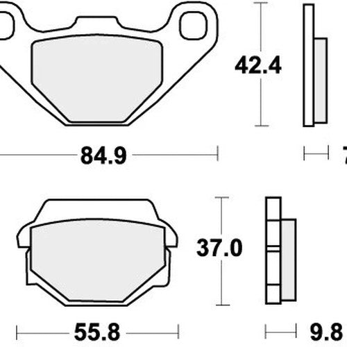 Sbs Brake Pads Rear For Husaberg 350 1991 - 1992
