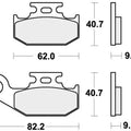Sbs Brake Pads Rear For John Deere 500 Buck 2005