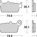 Sbs Brake Pads Front For Honda 75 Yupy 1990 - 1995