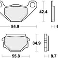 Sbs Brake Pads Rear For Aprilia SX 125 2008 - 2013