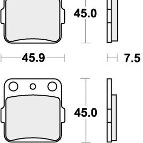 Sbs Brake Pads Rear For Honda Atc 350 X 1986 - 1989