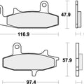 Sbs Brake Pads Front For Suzuki DR 800 S, Big 1990