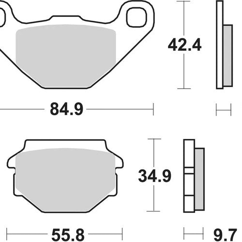 Sbs Brake Pads Rear For Fantic 50 Grinta 1995 - 1996