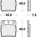 Sbs Brake Pads Rear For Honda Trx 300 EX 1993 - 2000