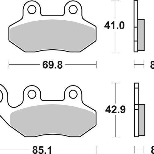 Sbs Brake Pads Front For Zero DS 0 ZF9.0 2010 - 2012